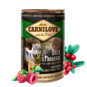 CARNILOVE WILD MEAT DUCK & PHEASANT konservi suņiem Pīle, Fazāns 400g